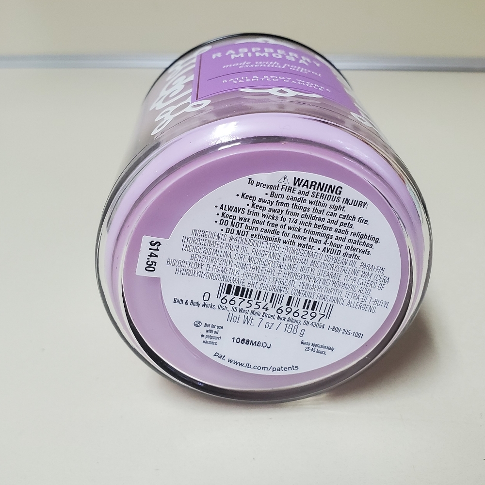 Bath & Body Works Raspberry Mimosa Candle - Picture 3 of 3